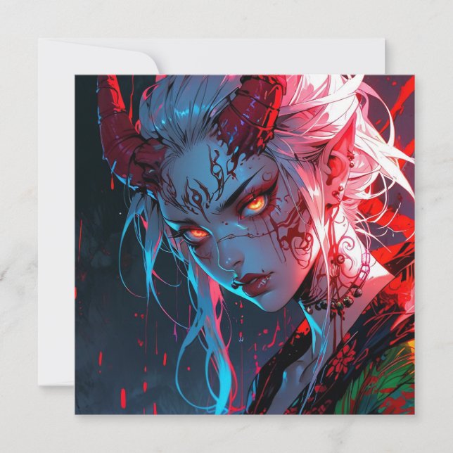 Chica de Anime Devil Horned (Anverso)