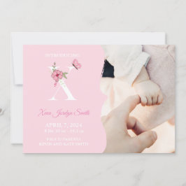 Chica de anuncio de nacimiento X inicial