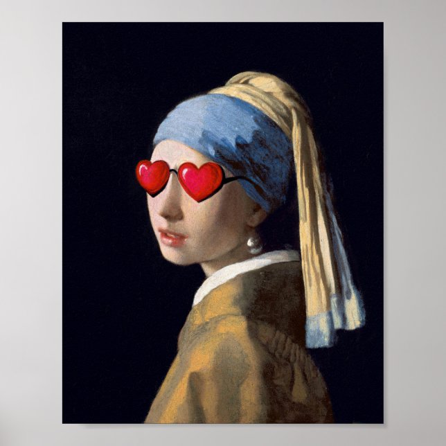 Chica de Arte Alterado con Pearl Earring de Vermee (Frente)