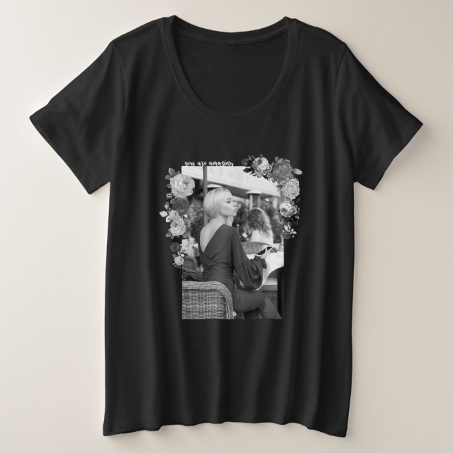 Chica de arte de moda negro y gris hermoso #3 (Anverso del diseño)