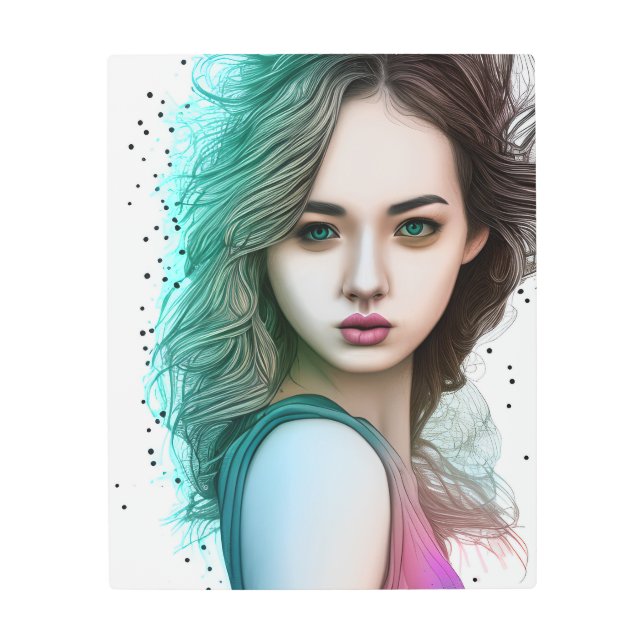 Chica de arte pop retro (Anverso)