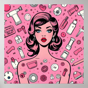 Chica de arte pop retro