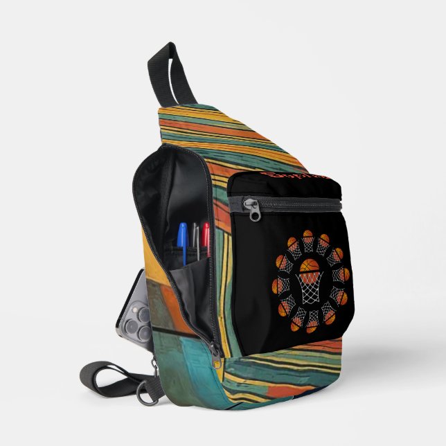 "Chica de baloncesto" Impresión moderna Bolsa pequ (Abierto)