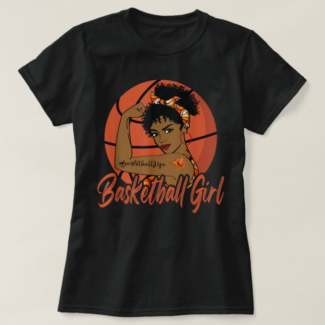 Chica De Baloncesto Para Camiseta De Mujer (Diseño del anverso)