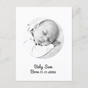 chica de bebé invitación foto personalizado