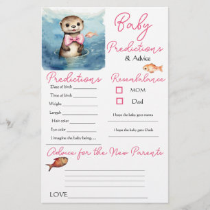 Chica de bebés con predicciones para bebés Tarjeta