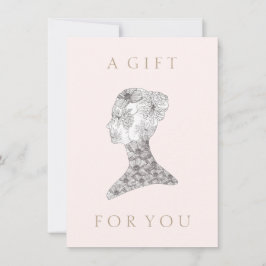 Chica de belleza floral Certificado de regalo de s