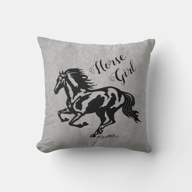 Chica de caballos, Cojín decorativo de caballos (Anverso)