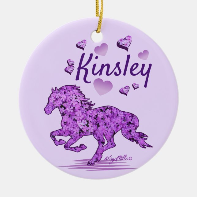 Chica de caballos, ornamento cerámico de caballos (Frente)