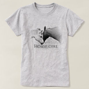 Chica de caballos - Personalice - Camiseta blanca