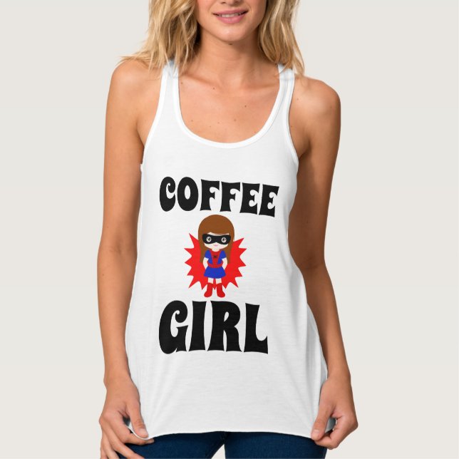 CHICA de CAFÉ, polos divertidos para damas (Anverso)