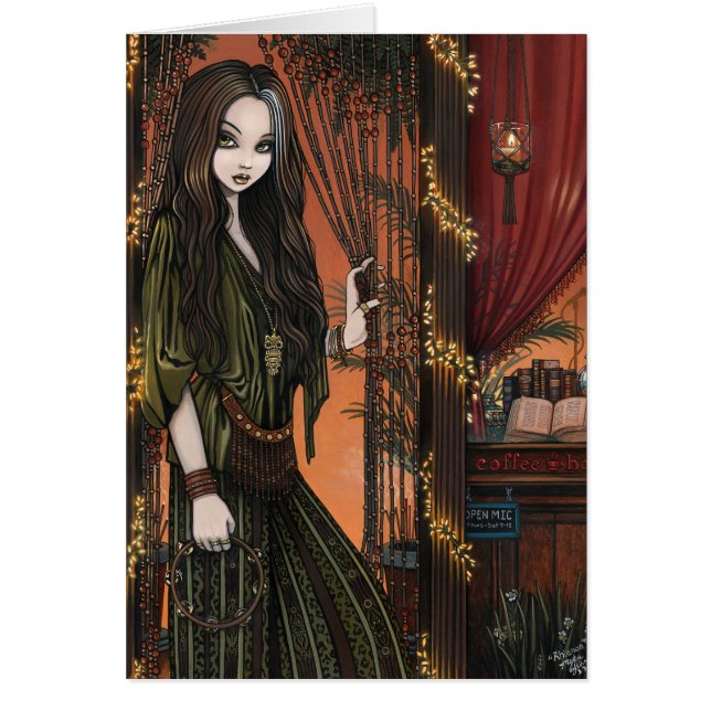 Chica de cafetería bohemio de Rhianon (Frente)