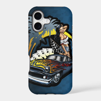 Chica de calendario de Hot Rod soñando con Cali