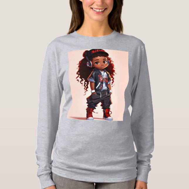 Chica de camisetas de diseño personalizado (Anverso)