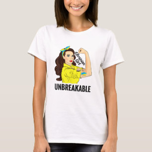Chica de camisetas ucranianas irrompible