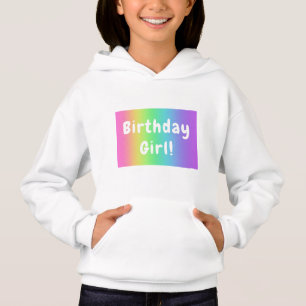 Chica de Chica de cumpleaños arcoiris