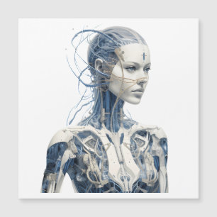 Chica de ciencia-ficción moderna en el ciborg