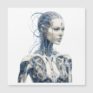 Chica de ciencia-ficción moderna en el ciborg