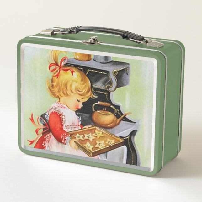 chica de cocción retro Navidades de vacaciones (Anverso)