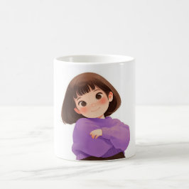 Chica de confianza café tazas y tazas de té