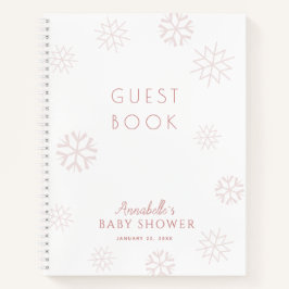 Chica de copas de nieve rosa - Libro de Baby Showe