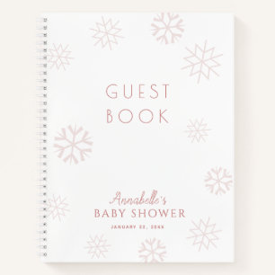Chica de copas de nieve rosa - Libro de Baby Showe