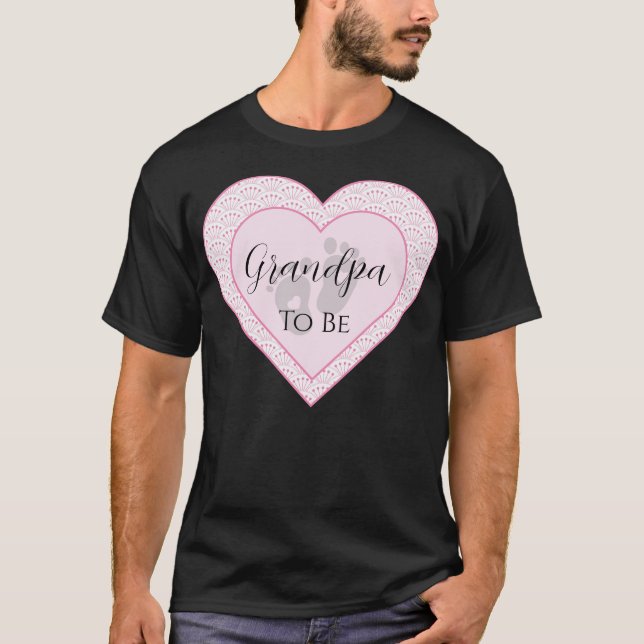 Chica de corazón rosado de camiseta de Baby Shower (Anverso)