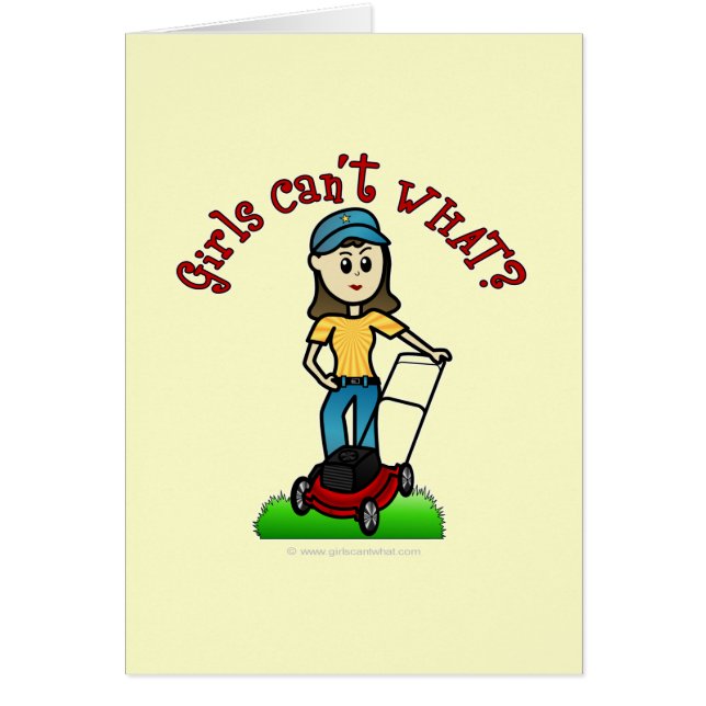 Chica de cuidado de césped ligero (Frente)