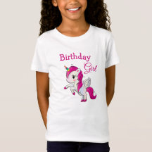 Chica de cumpleaños, camiseta de Chica de Unicorni