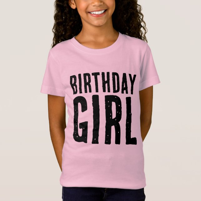 Chica DE CUMPLEAÑOS CHICAS DE LA CAMISETA DE PINTU (Anverso)