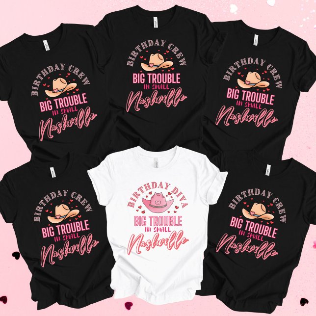 Chica de cumpleaños de Nashville en una camiseta m (Nashville Birthday Crew )