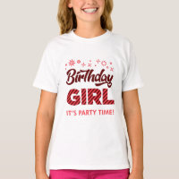 Chica de cumpleaños es la camiseta de la hora del