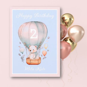 Chica de cumpleaños feliz tarjeta de felicitación