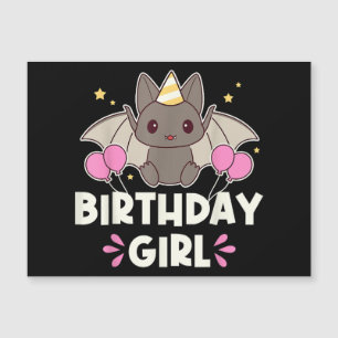 Chica de Cumpleaños Lindo Gráfico de Murciélago