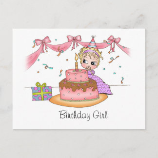 Chica de cumpleaños - Postales