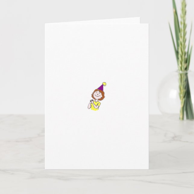 chica de cumpleaños, tarjeta de felicitación, a la (Anverso)