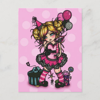 Chica de cumpleaños Tarjeta de hadas Invitar posta