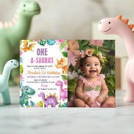 Chica de dinosaurios Invitación a la foto de prime
