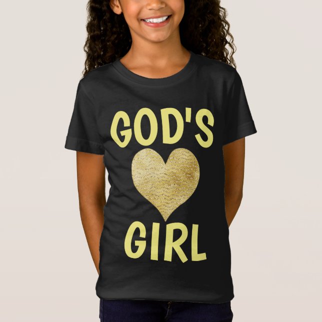 CHICA DE DIOS CHICAS CRISTIANOS MENORES CAMISETAS (Anverso)