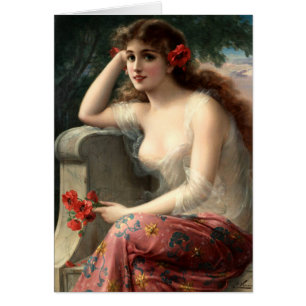 Chica de Emilio Vernon con una amapola