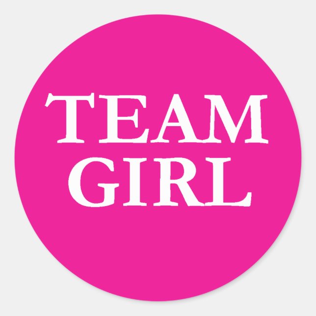 Chica de equipo - Pegatinas de revelación de géner (Anverso)