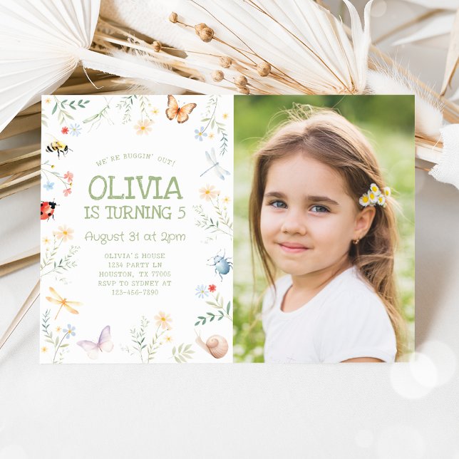 Chica de fallos Fiesta de insectos invitación a la (Subido por el creador)