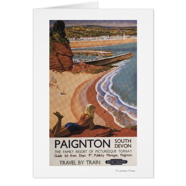 Chica de Ferrocarriles Británicos mirando un preci (Frente)