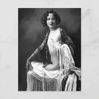 Chica de flapor de época Risque foto postal france