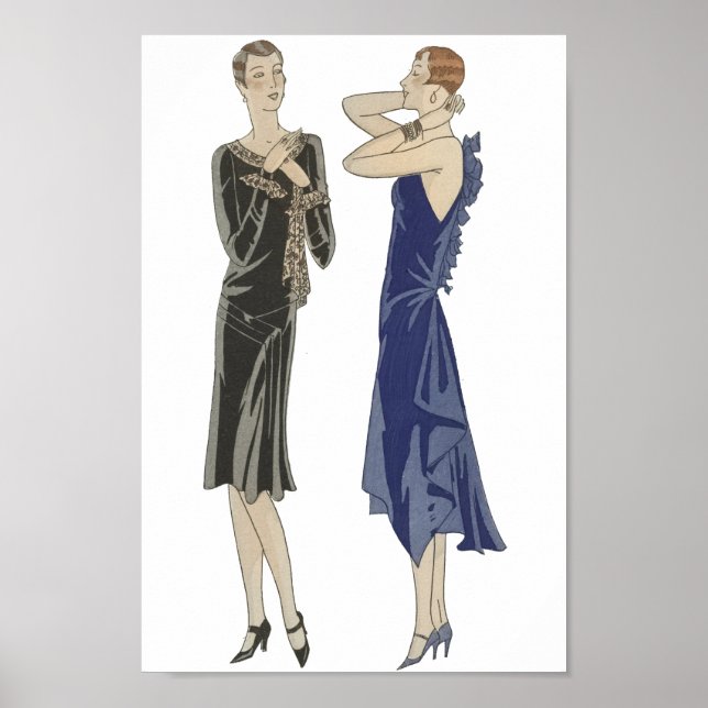 chica de Flapper de los años 1920 viste arte de mo (Frente)