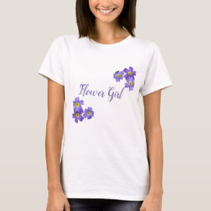 Chica de flores Morado florece camiseta