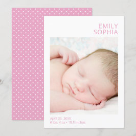 Chica de fotografía moderna Anuncio de nacimiento