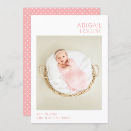 Chica de fotografía moderna Anuncio de nacimiento