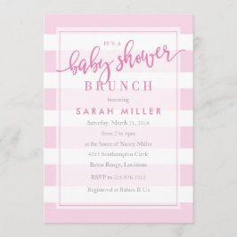 Chica de franjas de invitación de Baby Shower Brun