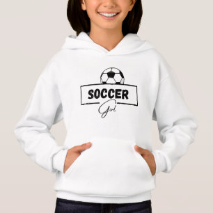 Chica de fútbol Hoodie, Chicas Regalos de fútbol, 